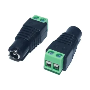 Conector Dc Jack Bornera Cctv Par Hembra-macho